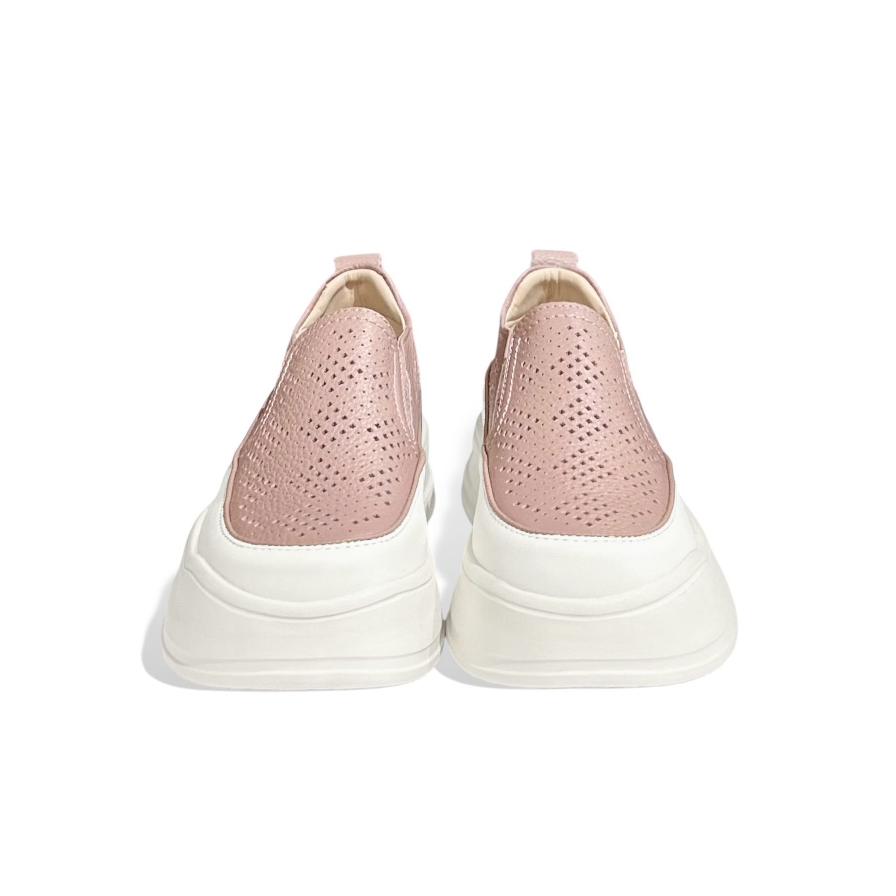 Perforated Slip-On Platform Sneakers
