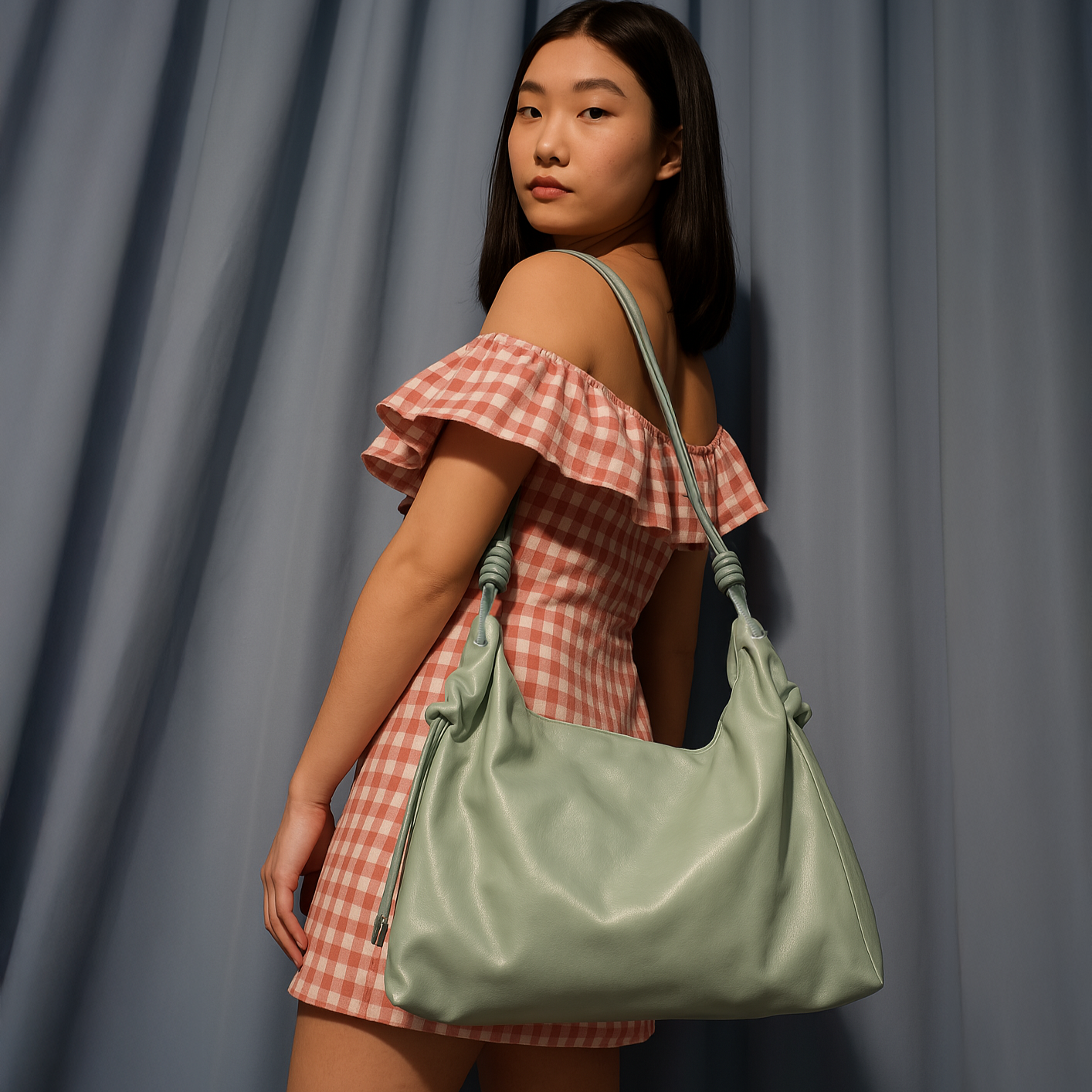 Drift Knot Calfskin Hobo Bag
